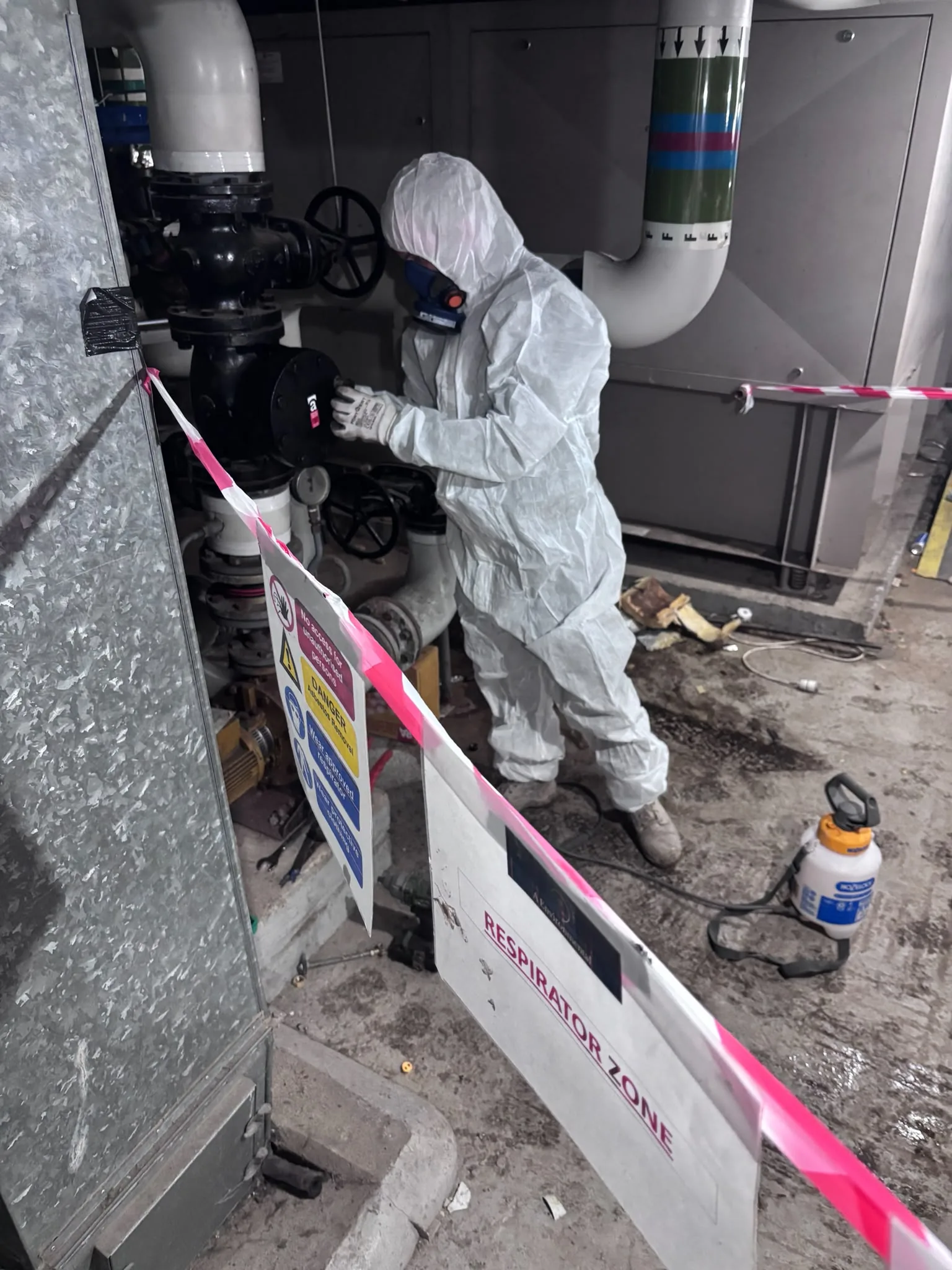 Asbestos artex removal from concrete soffit in Lambeth